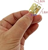 JZK Gold Mini Hinges 1.8 x 1.6 cm Drawer Jewelry Box DIY 10 pcs view 3