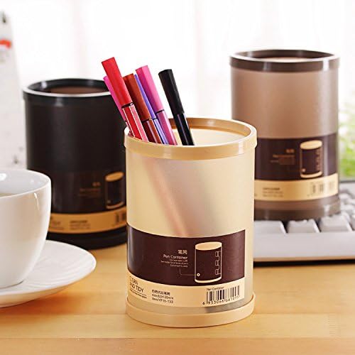 GMissT Simple Fashion Pen Holder Round Pen Container Cylinder Pen Pencil Pot White