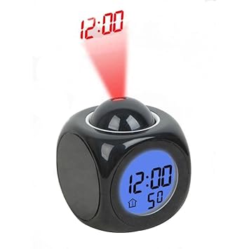 SHUAIGE Reloj Alarma/Pantalla LED Reloj proyector electrónico ...