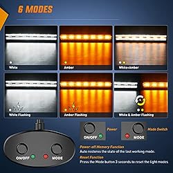 Nilight 20Inch 420W LED Light Bar 2PCS 4Inch 60W