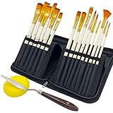 Artist Paint Brush Set 15pcs Nylon Hair