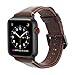 Apple Watch Band 42mm, Youkex Genuine Leather Strap Replacement Wristband with Black Stainless Steel Clasp for Apple Watch Series 3, Series 2, Series 1 Sport and Edition Women Men (Dark Brown, 42mm)