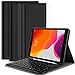 IVSO Keyboard Case for iPad 10.2 2019,iPad 7th Generation Keyboard Case with Pencil Holder,Case with Magnetically Detachable Keyboard Wireless Front Prop Stand Cover for iPad 10.2 inch Tablet(Black)