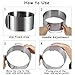 6 to 12 IN Cake Mousse Mold Cake Baking, RAINBEAN Adjustable Round Cake Ring Mold Stainless Steel Cake Decor Mold Ring For Baking Kitchen Pastry Tools
