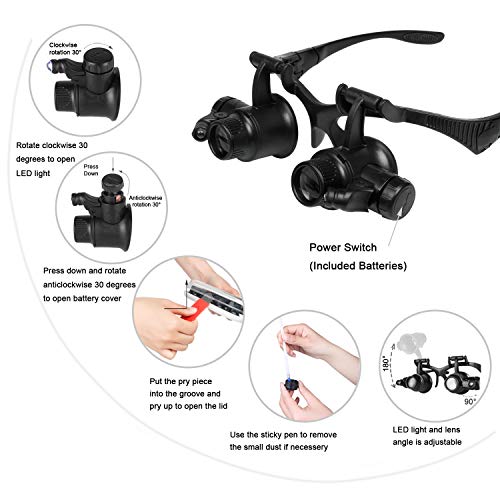 4 Qooltek+Headband+Magnifying+Interchangeable+0+2+10+2