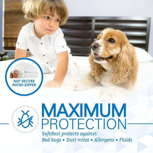 SafeRest Zippered Mattress Protector Premium 1215 Inch Waterproof