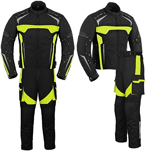 Bikerwears All Weather Waterproof Motorbike Motorcycle Moped Sports 2 Piece Suit Jacket + Trouser