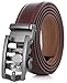 Mio Marino Ratchet Click Belts for Men - Mens Comfort Genuine Leather Dress Belt - with Automatic Buckle, Enclosed in an Elegant Gift Box - Style 185 - Mahogany - Adjustable from 28