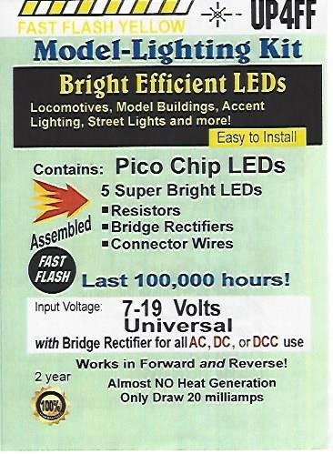 Lights4Models UP4FF Fast Flashing Yellow Pico LED chip by Evan Designs