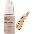 Phoera® Full Coverage Foundation Soft Matte Oil Control Concealer 30ml Flawless Cream Smooth Long Lasting (104 BUFF BEIGE)