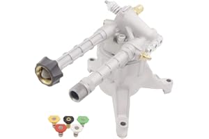 Hutdkte Pressure Washer Pump for SRMW22G26-EZ 2.2G24, 2.2 GPM 2600-2800 PSI for TroyBilt Karcher Craftsman Generac Fits Most 7/8" Shaft 4-7 HP Engines with Pressure Washer Nozzle