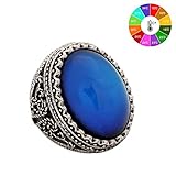 Mojo Classic Abstract Pattern Antique Sterling Silver Plating Big Oval Stone Color Change Mood Ring MJ-RS029 (7)