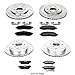 Power Stop K4062 Front and Rear Z23 Evolution Brake Kit with Drilled/Slotted Rotors and Ceramic Brake Pads