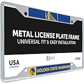 Desert Cactus Golden State Warriors Car Accessories NBA Basketball Team Metal License Plate Frame for Front or Rear of Car (Up Close)