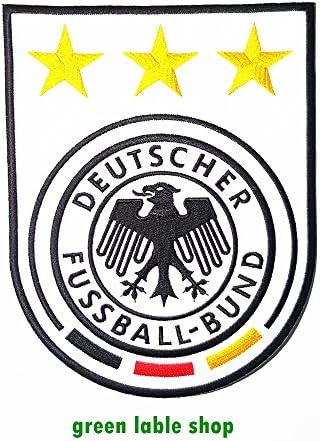 ฺBig jumbo large Deutsche fusball bund Football Club Band Patch Logo Sew Iron on Embroidered Appliques Badge Sign Costume Send Free Registration
