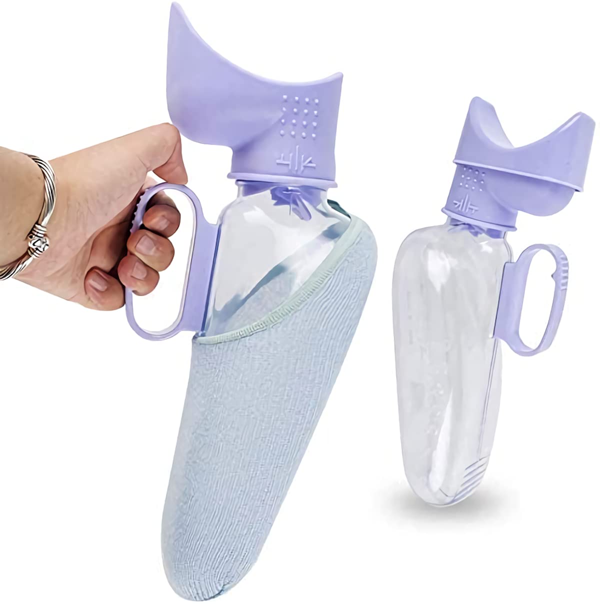 VOCA Urinals for Women Urine Container 700mL Spill Proof Urinary Chamb Female Portable Pee Wee Bottles Easy to Clean