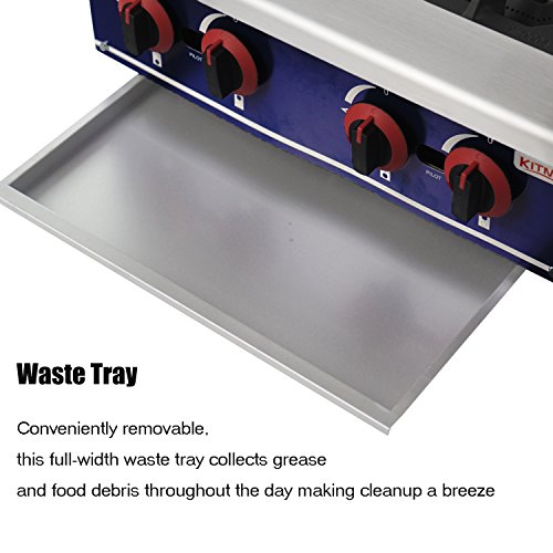 image for Commercial Countertop Hot Plate - KITMA 24 Inches 4 Burner Liquid Prop