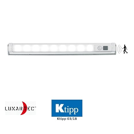 Lunartec - Tubo led con sensor de movimiento (portátil, orientable), luz blanca