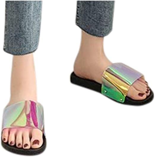 Amazon.com: SALIFUN Sandals for Women Flat,2021 Fashion Shiny Flops Sandals Casual Bottom Fish 