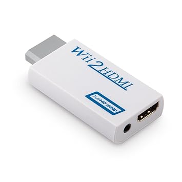 WII zu HDMI Konverter,WII HDMI Full HD 720p Oder 1080p Video Konverter Adapter/ 3,5mm Audio Out