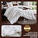 AIKOFUL Goose Down Comforter King Size,Solid White Duvet Insert,White Goose Down Comforter, 1200TC 700Fill Power Cotton Fabric, Double Edge Gray Piping …