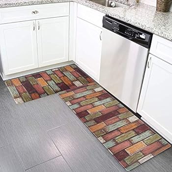 Amazon.com: Anti Fatigue Kitchen Floor Rug Set, KIMODE 2 ...