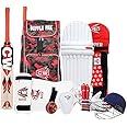 CW County Cricket Kit Camouflauge Backpack Full Kit for Boys - Girls Cricket Kit with Bat Complete Cricket Equipment Leather Ball Kashmir Willow All Age Players RH/LH