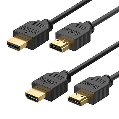 HDMI Cable, 2-Pack 10FT Rankie High-Speed HDMI HDTV Cable - Supports Ethernet, 3D, 4K and Audio Return - R1108A