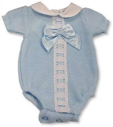 knitted baby grow