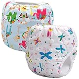 Storeofbaby 2pcs Baby Swim Diapers Reusable Adjustable Waterproof Fit 0-3 Years
