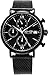 SO & CO New York Monticello 5266M.3 Men's Chronograph Black Case Stainless Steel Mesh Bracelet Date 5 ATM Quartz Wrist Watch