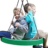 Green: Tire Swing, Super Spinner FUN n SAFE, Tree Swing, Child Swing, Best Swing on the Planet! Easy Swing Set or Tree Install