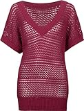 FULL TILT Open Weave Womens Tunic Sweater