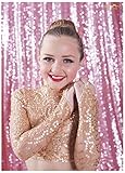 4FTx7FT Sequin backdrops,Fuchsia Pink Sequin Photo Booth Backdrop, Party backdrops, Wedding backdrops, Sparkling backdrops, Christmas Decoration (Fuchsia Pink)