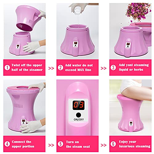 Yoni Seat Kit Electric V Steam Chair with V Steaming Herbs(4 oz/6