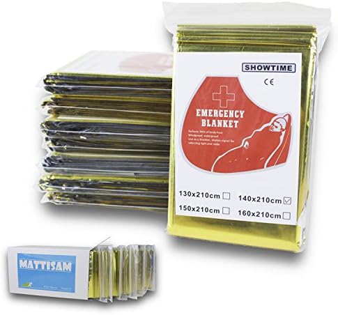Emergency Blankets(4 Pack), 51"x 83" Extra Large | Space Blanket, Survival Blanket, 90% Heat Retention, Made Sturdy Mylar Foil, Idea Outdoor, First Aid, Marathon | Bonus - Survival Whistle