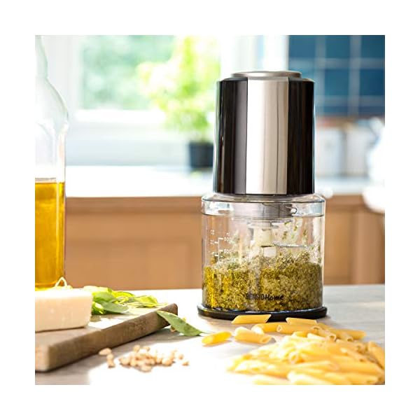 Sensio-Home-Mini-Food-ChopperSmall-Food-Processor--Electric-Dicer-Suitable-for-Baby-Food-Onion-and-Other-Vegetables-600ml-Blender-Bowl-and-Quad-Durable-Stainless-Steel-Blades--300W-Black Sensio Home Mini Food Chopper/Small Food Processor – Electric Dicer, Onion and Other Vegetables - 600ml Blender Bowl and…