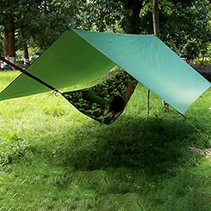 camouflage net Camping tentzeil, anti-uv-tarp voor hangmat met touwen en haringen, 210D waterdicht zeil voor tent…