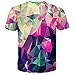 Linnhoy Unisex Casual 3D Printed T-shirts Short Sleeve Tops Tees
