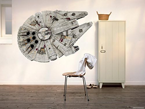 PillowFigtArt Millennium Falcon Decal, Millennium Falcon Wall Decal, Full Color Millennium Falcon Decal, Large Millennium Falcon, Full Color Star Wars Decal, Falcon Wall decall pf35 (22" x 32")