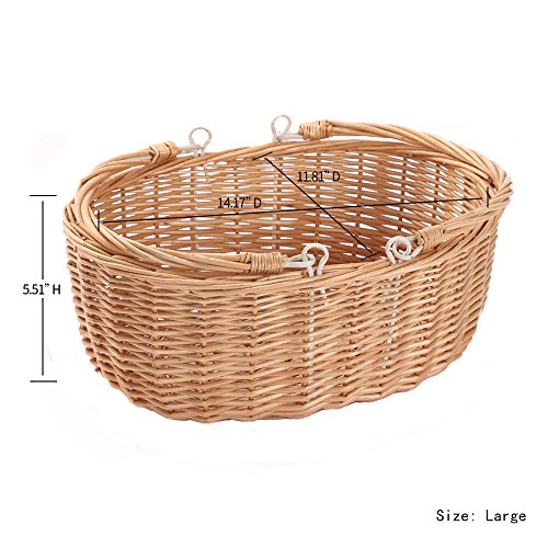 Wicker Picnic Baskets with Handles.Kingwillow. (Natural) Pricepulse