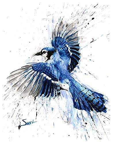 Bird Art Bluejay Gift Bluejay Art Blue Jay Painting Blue Jay Gift Blue Jay Print Blue Jay Feathers Bluejay Print Bluejay Painting Art Collectibles Prints Jewellerymilad Com