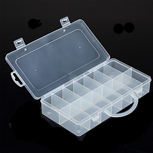 Jewelry Organizer Bead Box Storage Container Case 14 Grids Stable Divider Portable Electronic Components Assortment Organization box