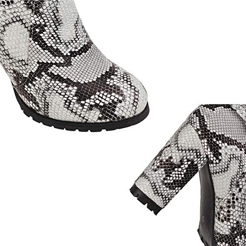 51N8Drtxt L YHZQ 2020 Mujeres De Alto De Rodilla Botas, Patrón De La Serpiente De Cuero Tacones Altos Botas De Moda grey-EU35 YHZQ 2020 Mujeres De Alto De Rodilla Botas, Patrón De La Serpiente De Cuero Tacones Altos Botas De Moda grey-EU35 - Imagen 6