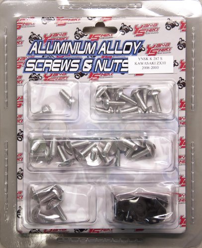 Yana Shiki YNSK-K287S Silver Fairing Bolt Kit for Kawasaki ZX-10R