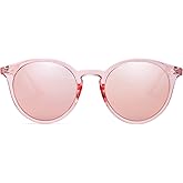 SOJOS Retro Round Polarized Sunglasses for Women Men Classic Vintage Sunnies SJ2069