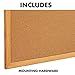 Quartet Cork Board, Bulletin Board, 3' x 2' Corkboard, Oak Finish Frame (303)
