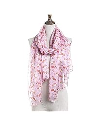 Bufandas para mujer, diseño de elefante perezoso con hojas de mariposa