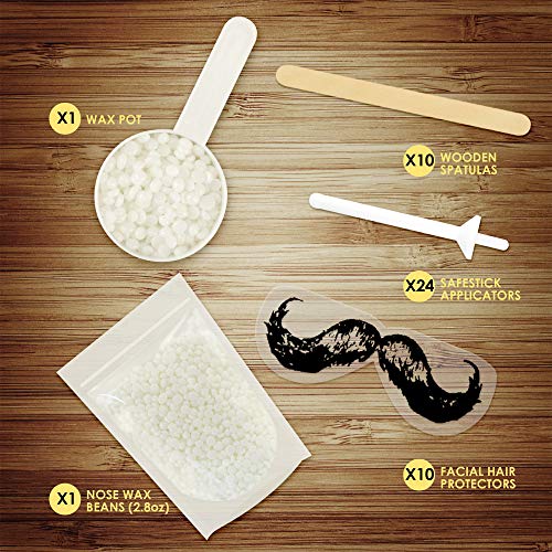 Nose Wax, FEMIRO Nose Hair Removal Wax kit Home Use Nose Hair Wax for Men Women 80 grams
