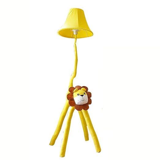 Yellow Cartoon Lion Floor Lamp Kid S Room Floor Lamp Cute Fabric